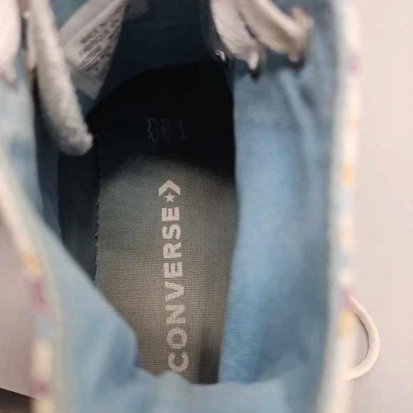 Converse High Top Flower Confetti Shoes Sneakers Size Women's 9 Mens 7 - Picture 6 of 16